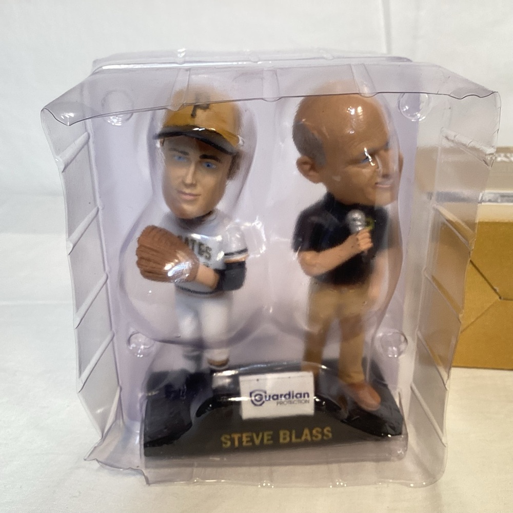 Steve Blass Pittsburgh Pirates 2019 dual Player And Announcer Bobblehead In Box